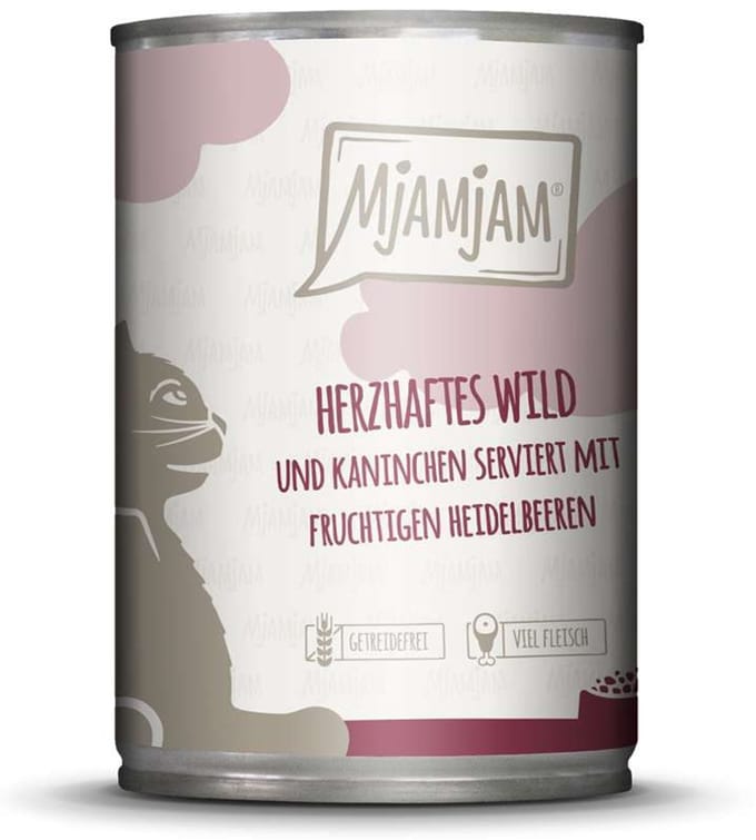 MjAMjAM Cat - Leckere Mahlzeiten Dose 6x400g | Wild & Kaninchen