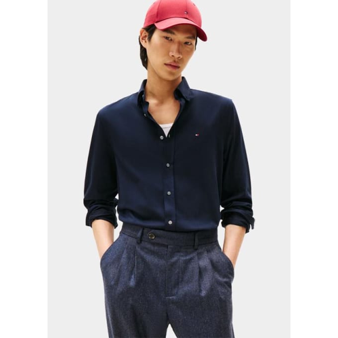 Tommy Hilfiger Casual hemd lange mouw performance sf interlock mw0mw41059/dw5