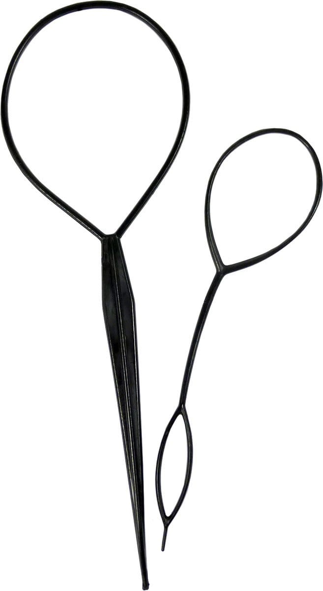 Scoby - Haarstyling Set - Haar accessoires - Haartools - Haarlussen - Kappers accessoire - Haar lussen - Staart maken - Hair Loop Tool Set - Zwart