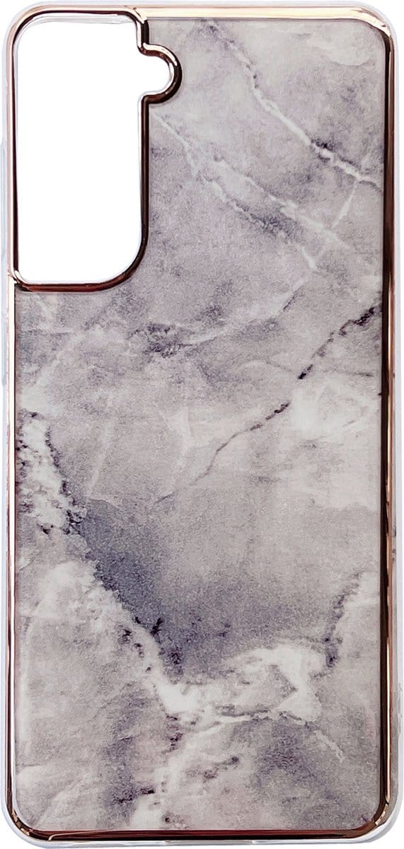 Casemania Hoesje Geschikt voor Samsung Galaxy A54 Steen - Siliconen Marmer Back Cover