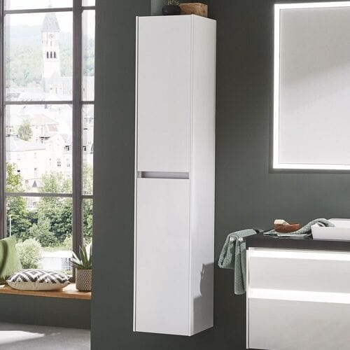 Puris Unique tall cabinet 32 x 163 cm with 2 doors handleless, stop left, HNA033A1GLF775K175GL63