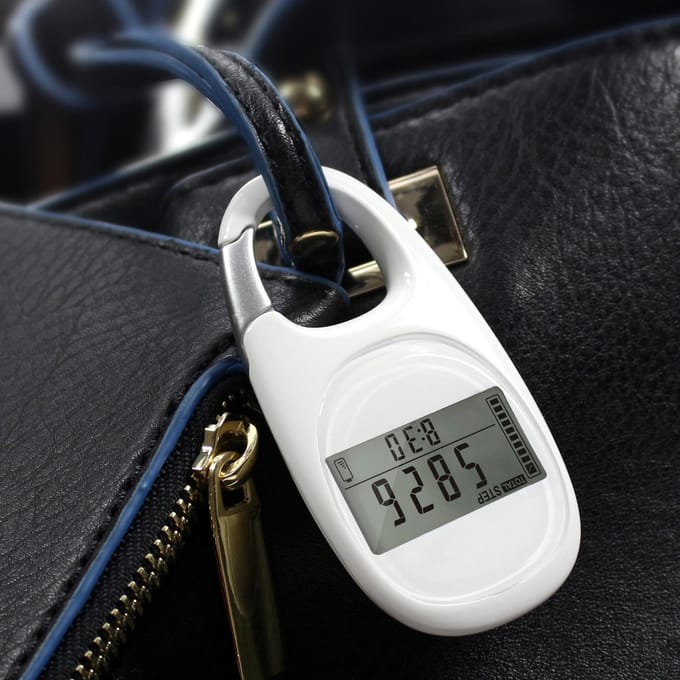 Multifunctionele stappenteller Draagbare stappenteller Fitnesstracker voor het bijhouden van stappen / wandelen wit