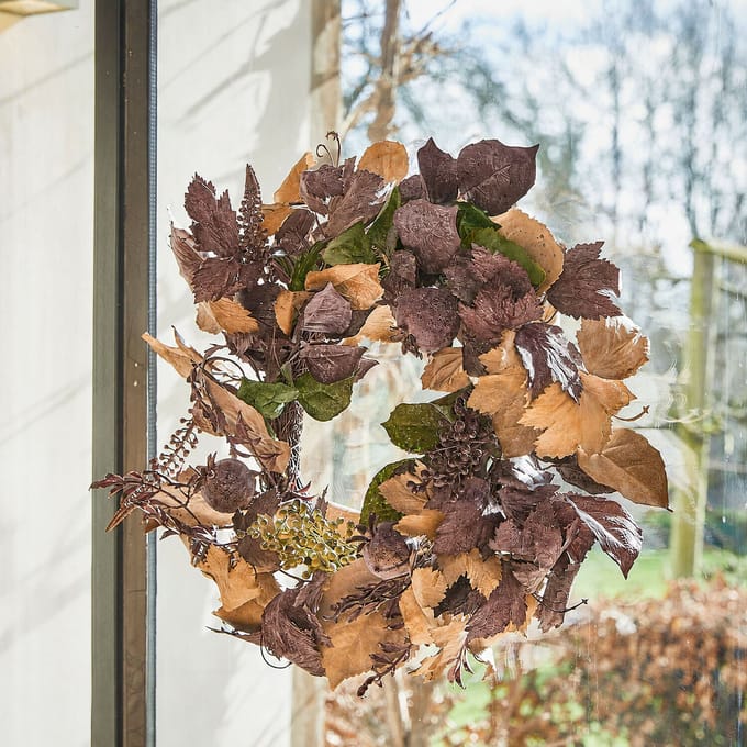 LOBERON Krans Yvorie bruin/groen/rood