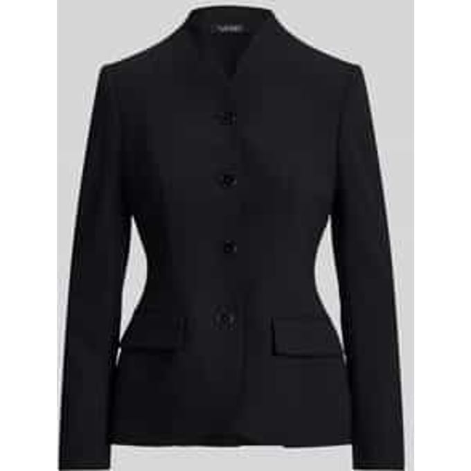 slim fit korte blazer van wolmix