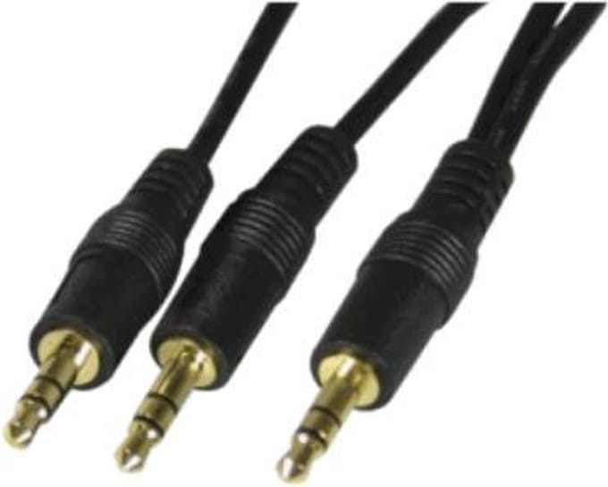 DELTACO MM-17A, Verloop van 1x naar 2x 3.5mm (Male) stereojack, 3m