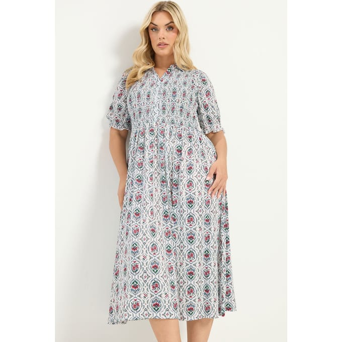 Yours Ivoorwitte Maxijurk Met Bloemenprint Size 48