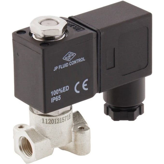 Magneetventiel CM-DA 1/8'' NPT RVS FKM 0-10bar 12V DC