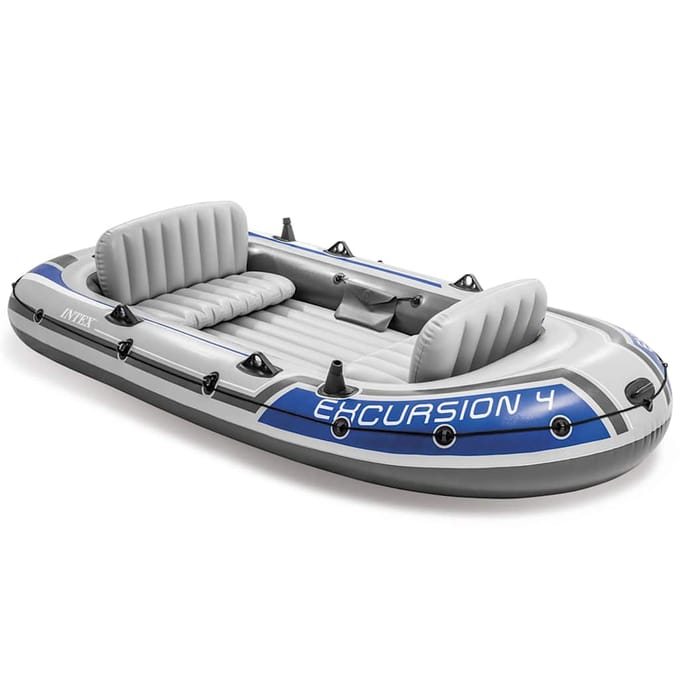 Intex Excursion 4 Boot Set - 315 x 165 x 43 cm- Inclusief peddels en pomp
