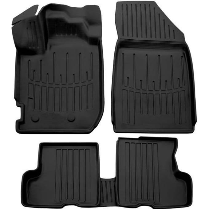 Tapis de sol en caoutchouc 3D - SCOUTT - Dacia Duster 2 - Premium - Noir - Sur mesure 2017-2024 noir