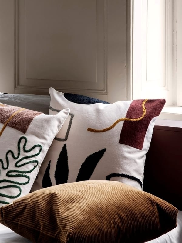 Ferm Living - Mirage Kussen - Leaf - meerkleurig