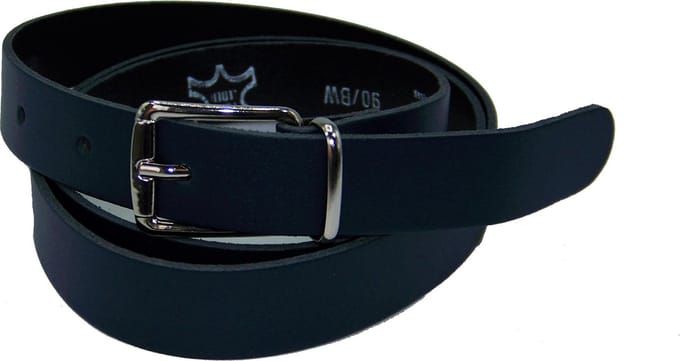 100% leer- 2 cm breed - Damesriem - donkerblauw - taillemaat 95 cm.