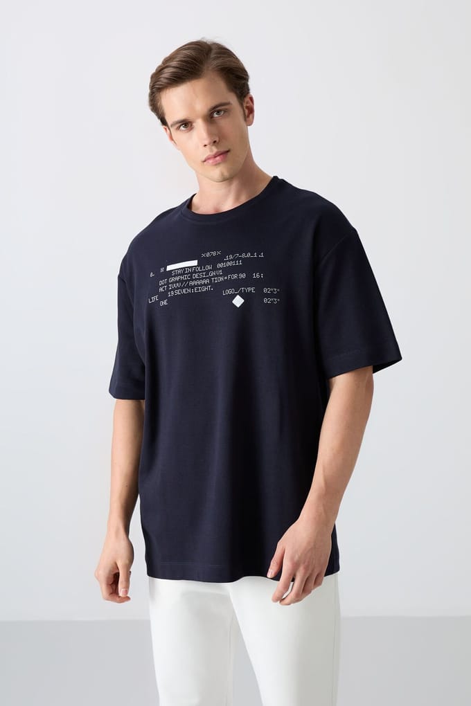 Oversized Geprinte Crew Neck T-shirt