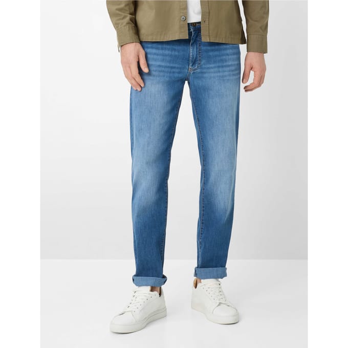 Brax Heren Jeans  Style CADIZ SKY BLUE USED, denim blauw regular, maat 38/32
