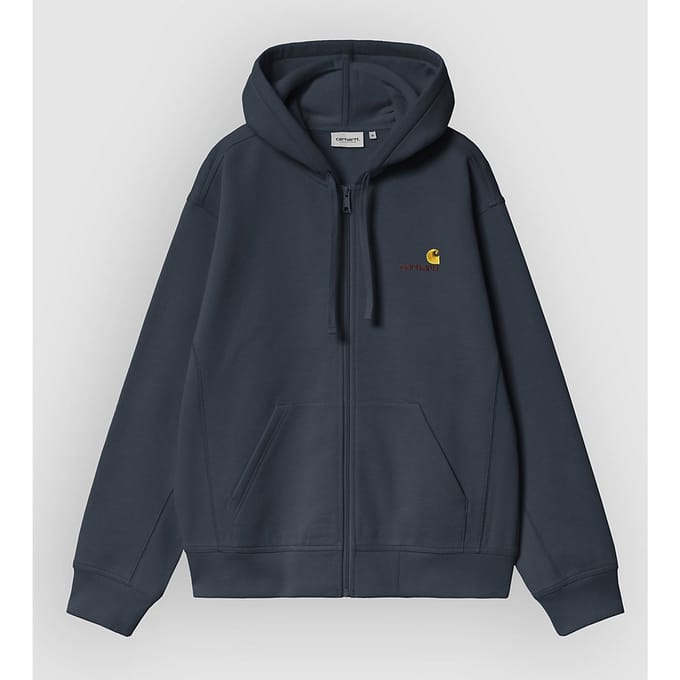 Carhartt WIP American Script Zip Hoodie blauw