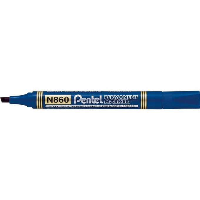 Pentel N-860 Permanente Marker, Ronde Punt, Blauw
