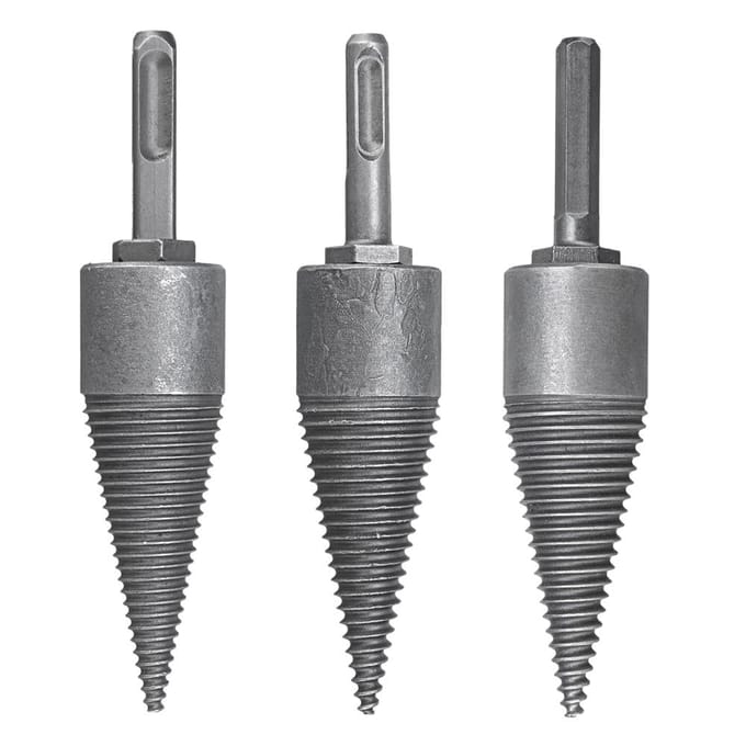 Bois de bûche fendant le marteau électrique foret séparateur cône bois de chauffage fendu Hex shank