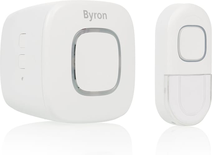 Byron DBY-24721 - Deurbel Draadloze set - 200m Bereik - Waterdicht - Wit