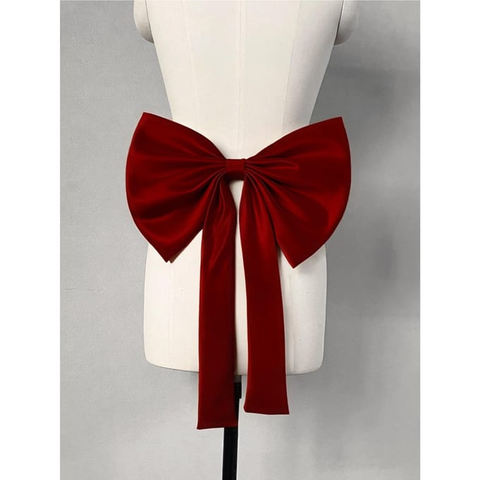 Accessoires de Robe de Mariée pour Femme, Nœud Satiné Amovible pour Mariée white
