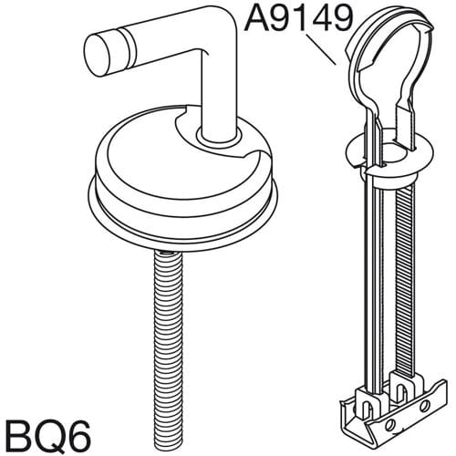 Pressalit Top Mounted Universal Hinge with Tilt Anchor