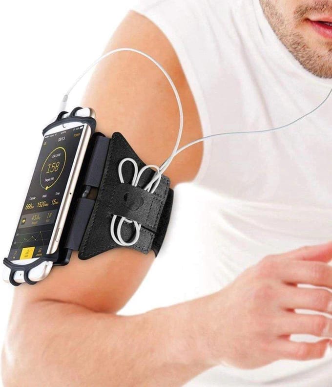 Heble® - "Universele Roze Sportaccessoires: Hardlooparmband/Telefoonhouder verstelbaar"