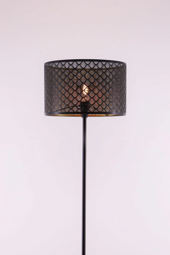 Vloerlamp Zwart/goud Hoogte 160cm