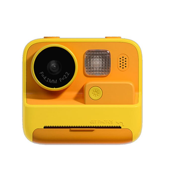 Kindercamera 48MP voor- en achtercamera met dubbele lens HD Selfie en camera Instant Print Multifunctioneel geel