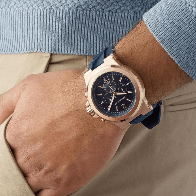 Michael Kors MK8295 Dylan Chronograaf Marineblauwe Wijzerplaat 49mm Herenhorloge