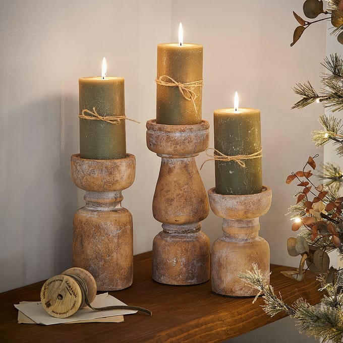 LOBERON Kandelaar set van 3 Talona terracotta
