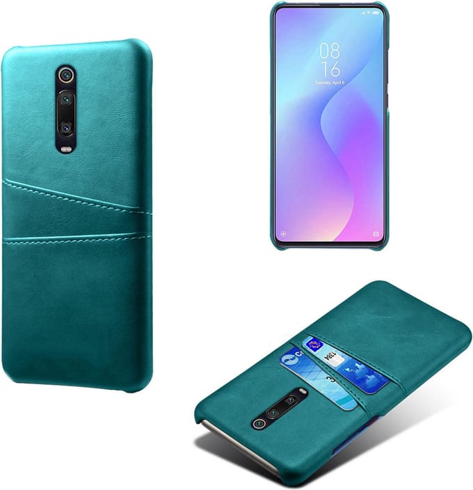 Back Cover met Opbergvakjes + Gehard Glas Screenprotector voor Xiaomi Mi 9T / 9T Pro_ Groen