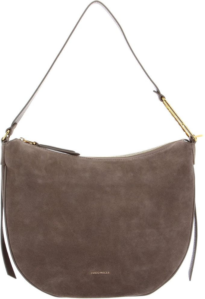 COCCINELLE Leren Schoudertas Coccinelle Priscilla Su. Dr Shoulderbag Warm Taupe