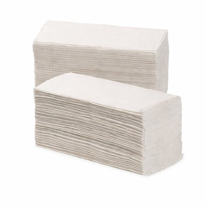 HANDDOEKJES Z-VOUW 2-laags naturel 4000 stuks (22,5×21)
