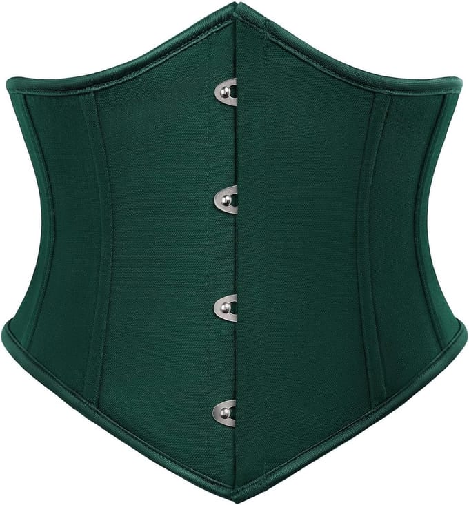 Dames Onderbust Corset Ceintuur met Laces en Boning voor Steampunk en Taille Training