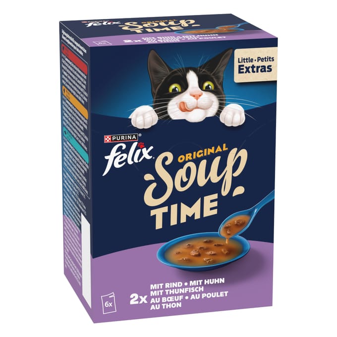 6x48g Soup Gemengde variaties Felix Kattenvoer