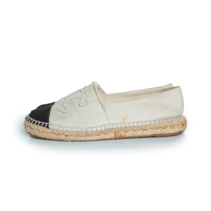 Chanel canvas espadrilles in beige