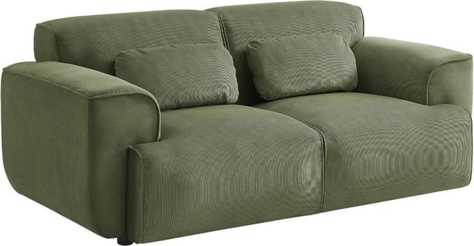 sweeek - 2-zits corduroy bank, wallas, b 178 x d 97,5 x h 73cm