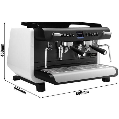 GGM Gastro Siebträgermaschine - 2 Gruppig - Multiboiler - Touch - Preinfusiuonssystem - Weiß