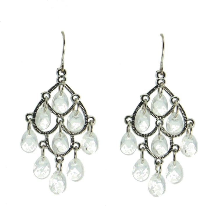 Behave - Oorhangers transparant druppel - Avondlook glamourstijl