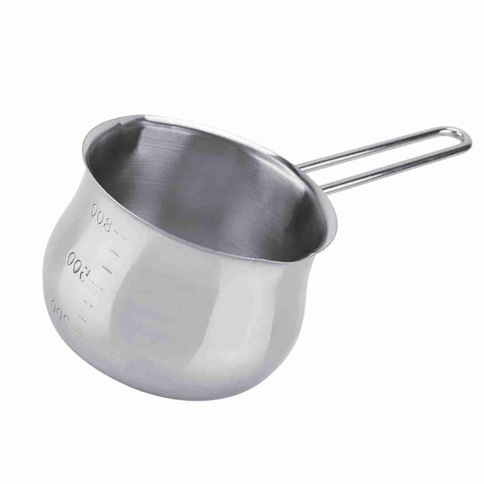 Pot à lait en acier inoxydable, pot à beurre, pot à chocolat, pot à fromage gray