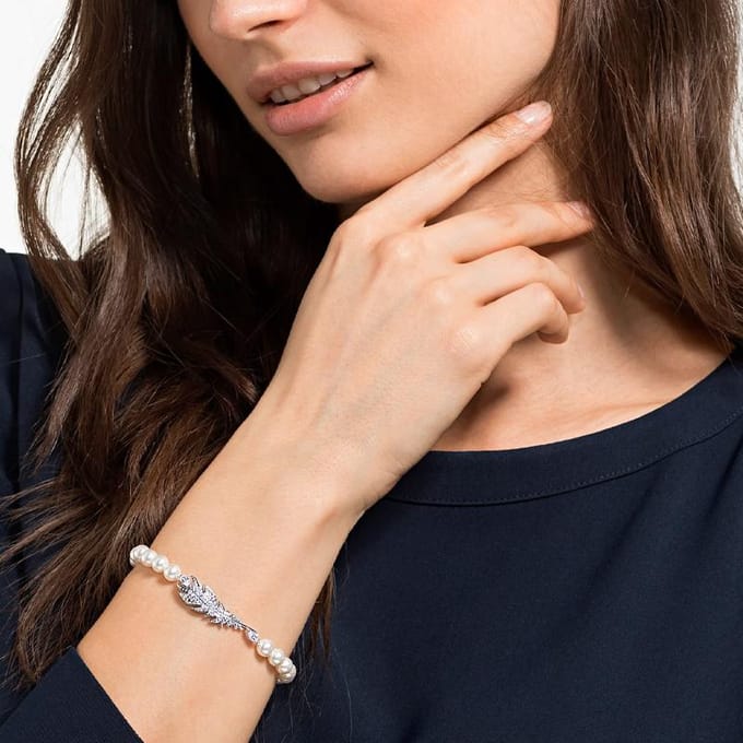 Swarovski Nice Armbanden Dames 5515034 Pearl White|M|Box (Random Color) blue