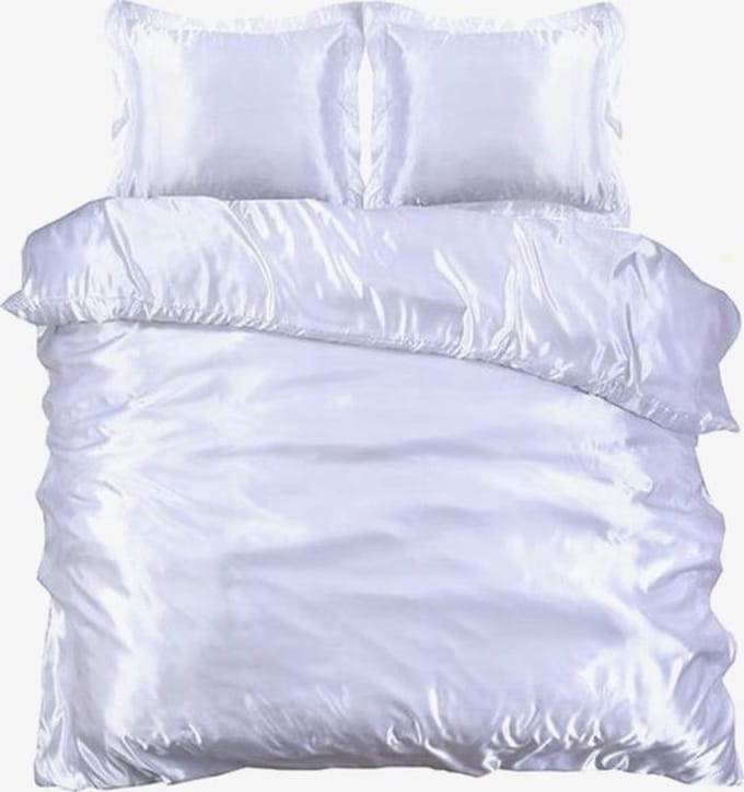 Cozy Covers satijnen Dekbedovertrek - 200x200/220 - Glans Satijn - Wit'