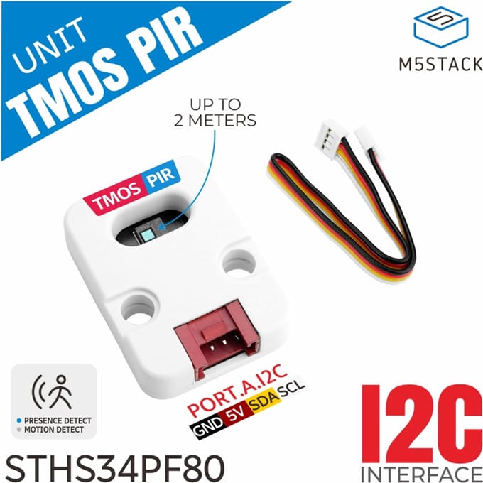 M5Stack officiële TMOS PIR-eenheid STHS34PF80