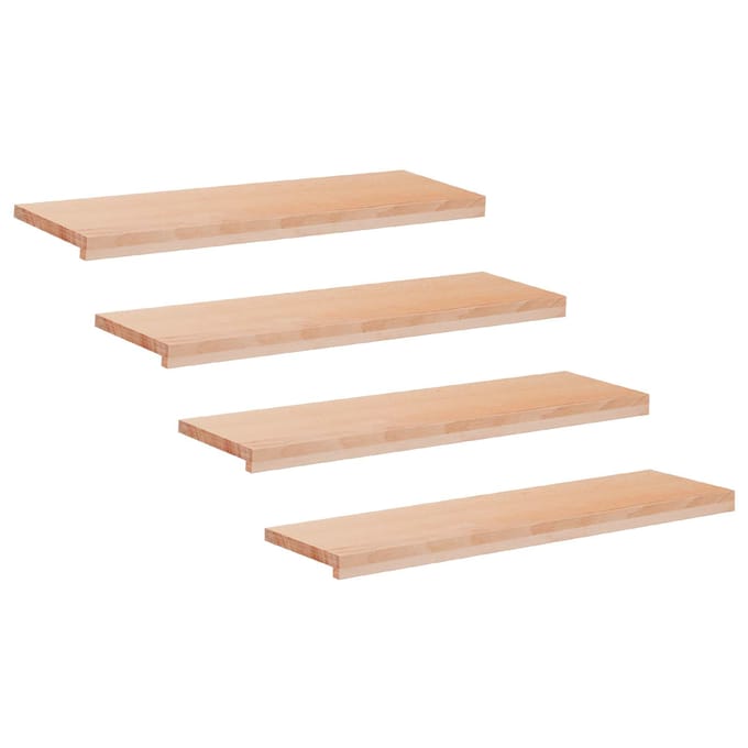vidaXL - Traplopers - 4 - st - 90 - x - 25 - x - 2 - cm - Naturel - Massief - beukenhout