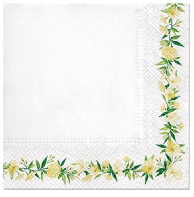 Dekoratief | Pakje 20 servetten 'Subtle frame' 33x33cm | A701595