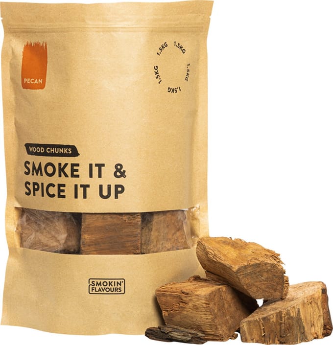 Smokin' Flavours Rookchunks Pecan 1,5 KG – Milde, Rijke Smaak