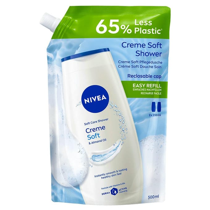 Nivea Creme Soft & Almond Oil Douchegel Navulling 500ML