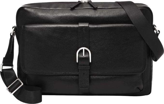 FOSSIL Business tas Schoudertas Camden Messenger Black Zwart