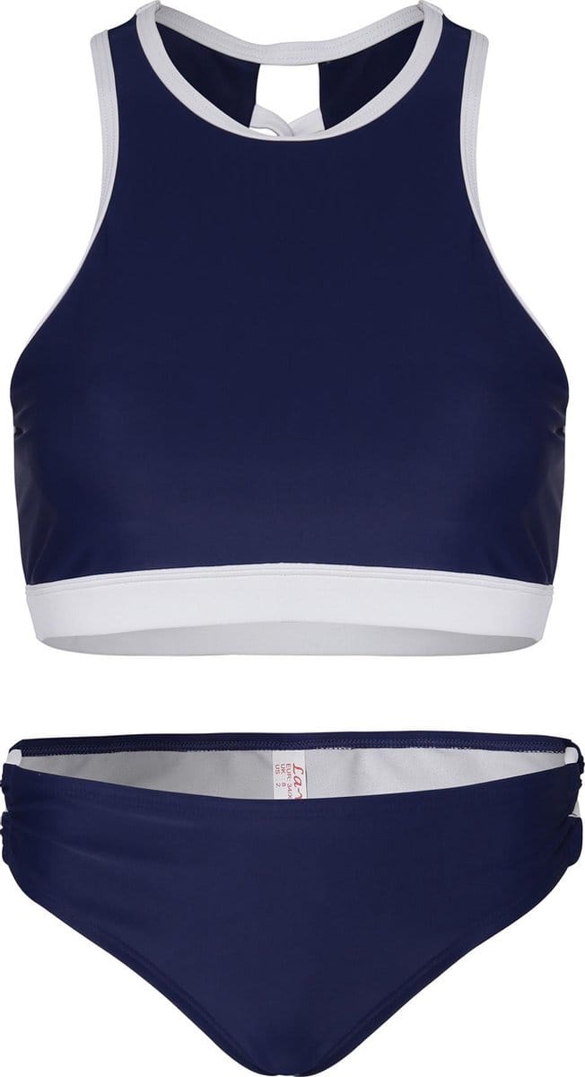 Bikini sport met gevlochten detail- Navy 152-158