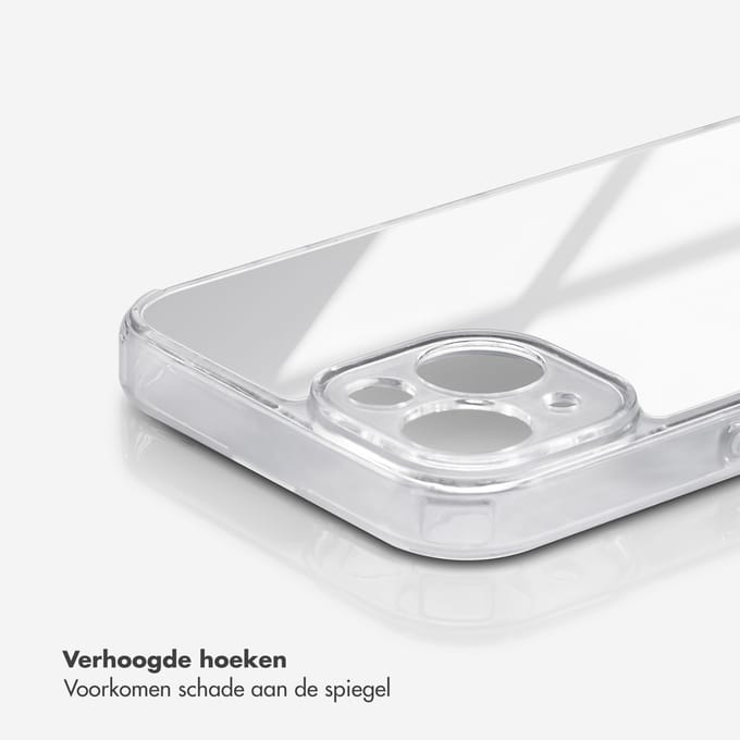 Selencia Mirror Backcover voor de Apple iPhone 14 - Zilver