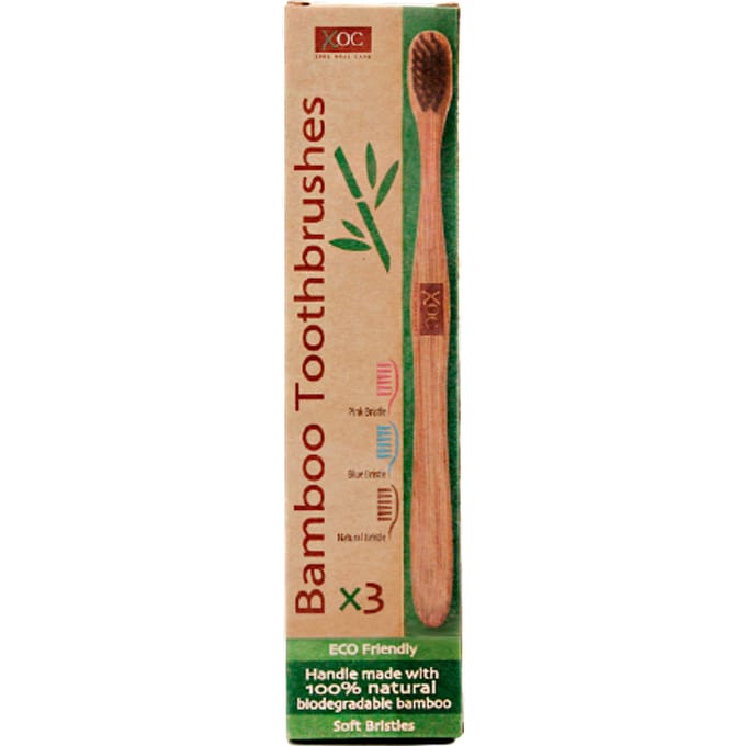 XOC Bamboe Zachte Tandenborstels - 3 stuks