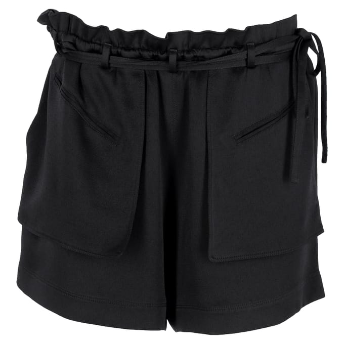 Valentino Garavani Paperbag Shorts in zwarte viscose